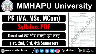 MMHAPU PG Syllabus MA MSc MCom Sem-1 2 3 4 Download Link