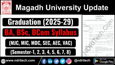 Magadh University BA BSc BCom Syllabus 2025-29 Downoad Link