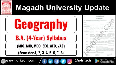 Magadh University BA Geography New Syllabus Sem- 1 2 3 4 5 6 7 8