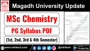 Magadh University MSc Chemistry Syllabus Sem-1 2 3 4 Download Link