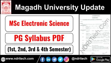 Magadh University MSc Electronic Science Syllabus Sem-1 2 3 4 Download Link
