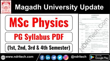 Magadh University MSc Physics Syllabus Sem-1 2 3 4 Download Link