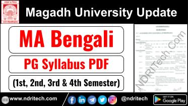 Magadh University PG MA Bengali Syllabus Sem-1 2 3 4 Download Link