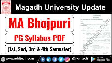 Magadh University PG MA Bhojpuri Syllabus Sem-1 2 3 4 Download Link