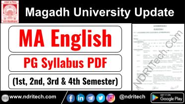 Magadh University PG MA English Syllabus Sem-1 2 3 4 Download Link