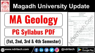 Magadh University PG MA Geology Syllabus Sem-1 2 3 4 Download Link