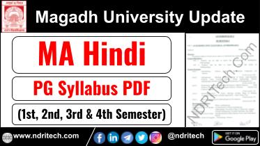 Magadh University PG MA Hindi Syllabus Sem-1 2 3 4 Download Link