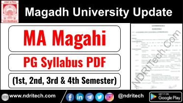 Magadh University PG MA Magahi Syllabus Sem-1 2 3 4 Download Link