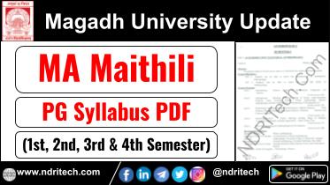 Magadh University PG MA Maithili Syllabus Sem-1 2 3 4 Download Link