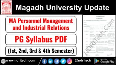 Magadh University PG MA PMIR industrial Relation Syllabus Sem-1 2 3 4 Download Link