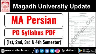 Magadh University PG MA Persian Syllabus Sem-1 2 3 4 Download Link