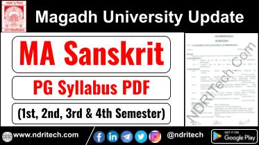 Magadh University PG MA Sanskrit Syllabus Sem-1 2 3 4 Download Link
