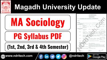 Magadh University PG MA Sociology Syllabus Sem-1 2 3 4 Download Link