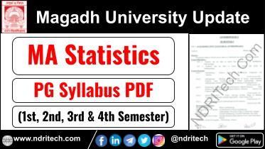 Magadh University PG MA Statistics Syllabus Sem-1 2 3 4 Download Link