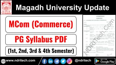 Magadh University PG MCom Commerce Syllabus Sem-1 2 3 4 Download Link