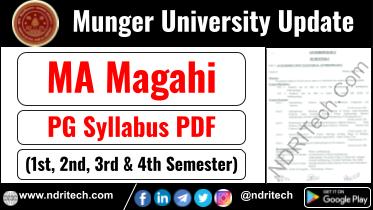 Munger University PG MA Magahi Syllabus Sem-1 2 3 4 Download Link