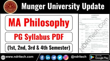 Munger University PG MA Philosophy Syllabus Sem-1 2 3 4 Download Link