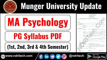 Munger University PG MA Psychology Syllabus Sem-1 2 3 4 Download Link