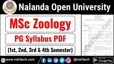 NOU MSc Zoology Syllabus Sem-1 2 3 4 Download Link