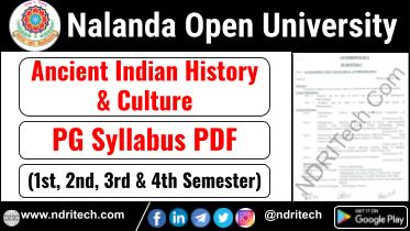 NOU PG AIHC Ancient Indian History & Culture Syllabus Sem-1 2 3 4 Download Link