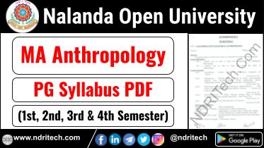 NOU PG MA Anthropology Syllabus Sem-1 2 3 4 Download Link