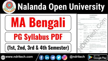 NOU PG MA Bengali Syllabus Sem-1 2 3 4 Download Link