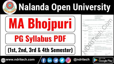 NOU PG MA Bhojpuri Syllabus Sem-1 2 3 4 Download Link