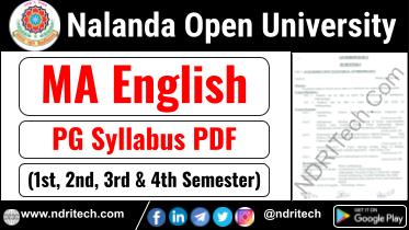 NOU PG MA English Syllabus Sem-1 2 3 4 Download Link