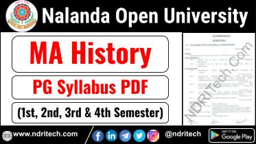 NOU PG MA History Syllabus Sem-1 2 3 4 Download Link