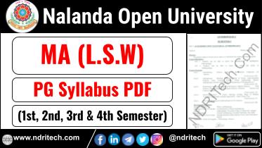 NOU PG MA LSW Syllabus Sem-1 2 3 4 Download Link
