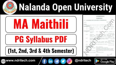 NOU PG MA Maithili Syllabus Sem-1 2 3 4 Download Link