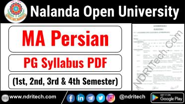 NOU PG MA Persian Syllabus Sem-1 2 3 4 Download Link