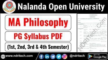 NOU PG MA Philosophy Syllabus Sem-1 2 3 4 Download Link