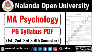 NOU PG MA Psychology Syllabus Sem-1 2 3 4 Download Link