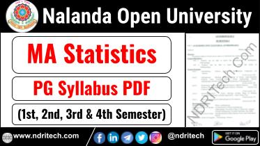 NOU PG MA Statistics Syllabus Sem-1 2 3 4 Download Link