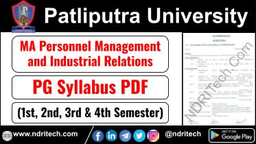 Patliputra University PG MA PMIR industrial Relation Syllabus Sem-1 2 3 4 Download Link