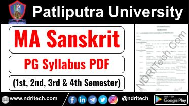 Patliputra University PG MA Sanskrit Syllabus Sem-1 2 3 4 Download Link