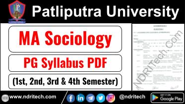 Patliputra University PG MA Sociology Syllabus Sem-1 2 3 4 Download Link