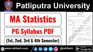 Patliputra University PG MA Statistics Syllabus Sem-1 2 3 4 Download Link