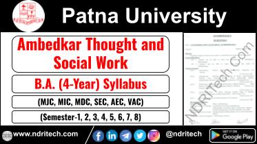 Patna University BA Ambedkar Thought and Social Work New Syllabus Sem-1 2 3 4 5 6 7 8