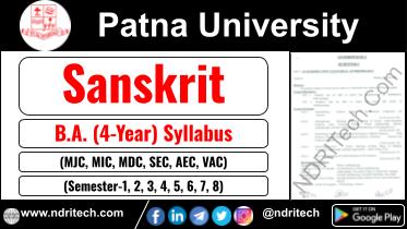 Patna University BA Sanskrit New Syllabus Sem-1 2 3 4 5 6 7 8