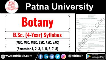Patna University BSc Botany New Syllabus Sem-1 2 3 4 5 6 7 8