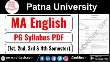 Patna University PG MA English Syllabus Sem-1 2 3 4 Download Link