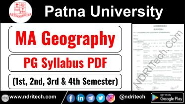 Patna University PG MA Geography Syllabus Sem-1 2 3 4 Download Link