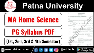 Patna University PG MA Home Science Syllabus Sem-1 2 3 4 Download Link