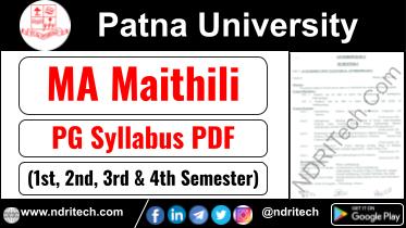Patna University PG MA Maithili Syllabus Sem-1 2 3 4 Download Link