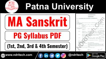 Patna University PG MA Sanskrit Syllabus Sem-1 2 3 4 Download Link