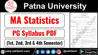 Patna University PG MA Statistics Syllabus Sem-1 2 3 4 Download Link
