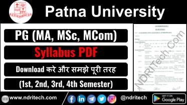 Patna University PG Syllabus MA MSc MCom Sem-1 2 3 4 Download Link