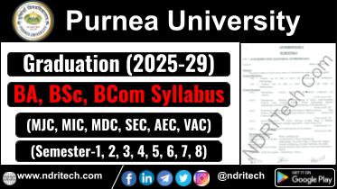 Purnea University BA BSc BCom Syllabus 2025-29 Downoad Link